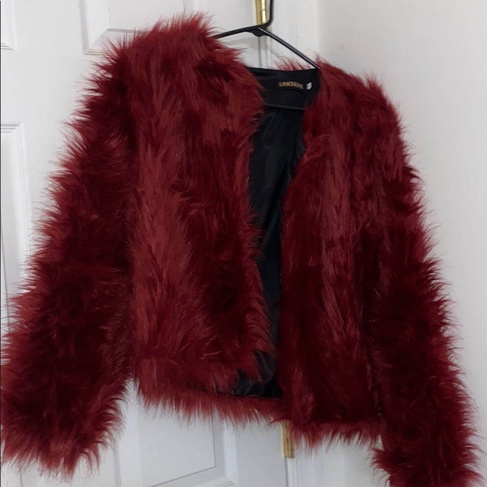 Furry red coat